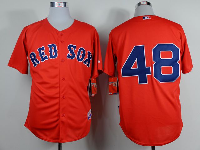 Men Boston Red Sox 48 Sandoval Red MLB Jerseys